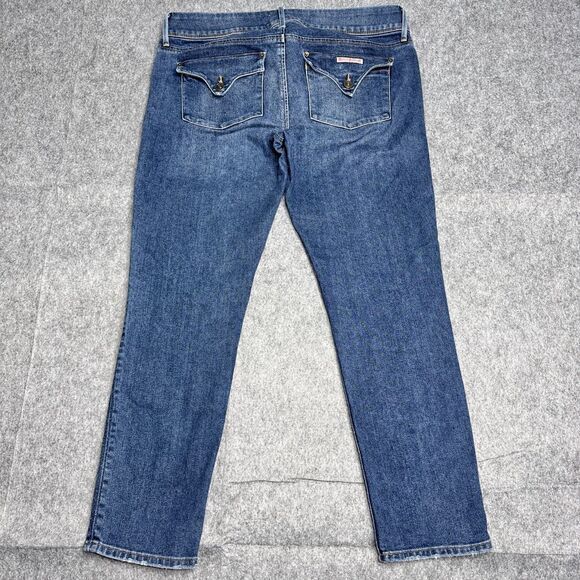 Hudson Collin Flap Skinny Ankle Jeans sz 31 Low Rise Medium Wash Denim 2-Button - Picture 10 of 11